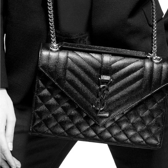 ENVELOPE MEDIUM CHAIN BAG IN MIX MATELASSÉ SUEDE - Picture 15 of 15